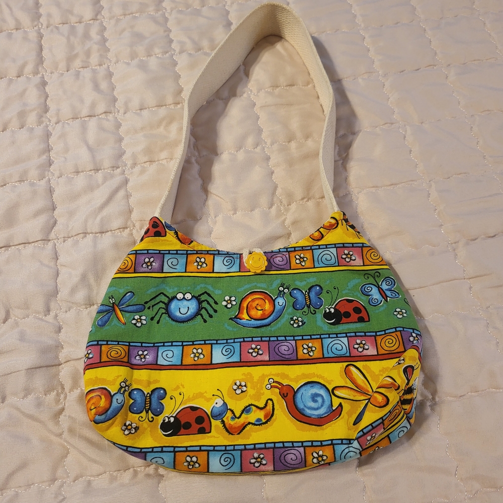 Vibrant Bug Print Shoulder Bag